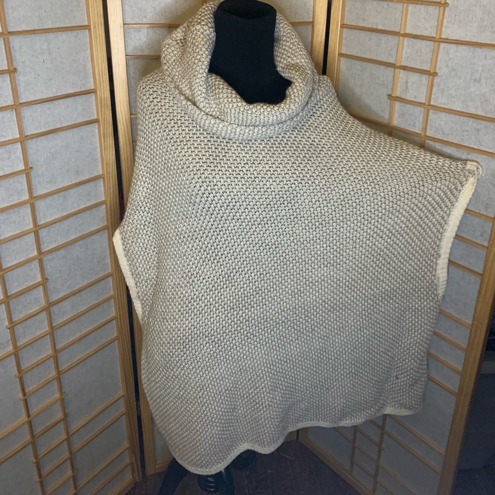 GAP Tan Cowl Neck Poncho (SLIGHT DAMAGE SHOWN IN LAST PHOTO)